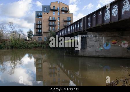 Ehemalige Midland Railway Bridge, Bath, Somerset, England Stockfoto