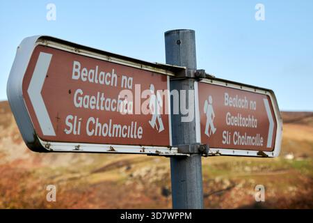 sli Cholmcille Wanderweg durch cashel glencolumbkille County donegal republik irland Stockfoto