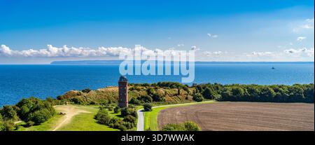 Blick auf die Leuchttürme am Kap Arkona an der Ostsee Stockfoto
