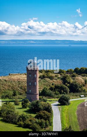 Blick auf die Leuchttürme am Kap Arkona an der Ostsee Stockfoto