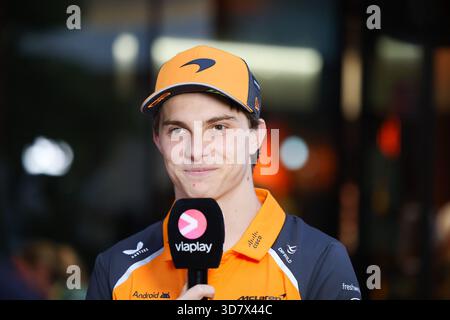 Doha, Katar. November 2025. Oscar Piastri (McLaren Formel-1-Team, 81), QAT, Formel-1-Weltmeisterschaft, großer Preis von Katar, Doha, Lusail, Lusail International Circuit, Media Day, 27.11.2025 Foto: Eibner-Pressefoto/Annika Graf Credit: dpa/Alamy Live News Stockfoto