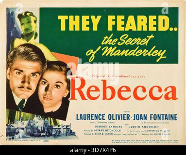 JOAN FONTAINE und LAURENCE OLIVIER in REBECCA (1940), Regie ALFRED HITCHCOCK. Bild: Selznick International Pictures / Album Stockfoto