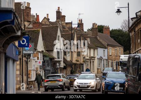 Stamford, 24. November 2025: Marktstadt in Lincolnshire Stockfoto