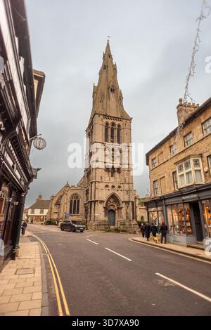 Stamford, 24. November 2025: Marktstadt in Lincolnshire Stockfoto