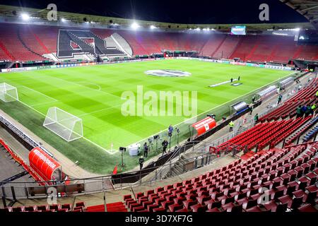 Alkmaar, Niederlande. November 2025. ALKMAAR, 27.11.2025, AFAS-Stadion, Saison 2025/2026, UEFA Europa Conference League, dritte Qualifikationsrunde, Spiel zwischen AZ und Shelbourne, Credit: Pro Shots/Alamy Live News Stockfoto
