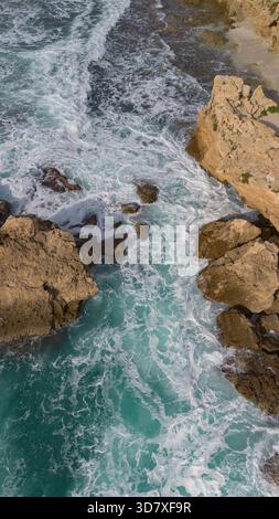 Arutas Strand mit kristallklarem Wasser und weißem Quarzsand Stockfoto