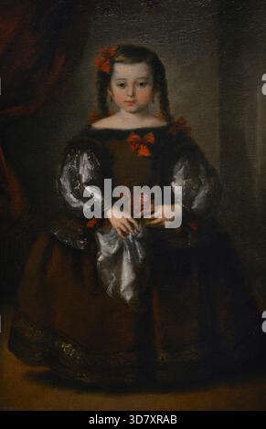 Porträt eines Mädchens im Stil des 17. Jahrhunderts, um 1840. Prado Museum, Madrid, Spanien. Stockfoto