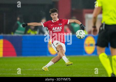 Alkmaar, Niederlande. November 2025. ALKMAAR, NIEDERLANDE - 27. NOVEMBER: Wouter geht gegen AZ Alkmaar 2025/26, AZ Alkmaar 2025, AZ Alkmaar, AZ Alkmaar, AZ Alkmaar, AZ Alkmaar, AZ Alkmaar, AZ Alkmaar, AZ Alkmaar, AZ Alkmaar, AZ Alkmaar, NIEDERLANDE (Foto von Ed van de Pol/Orange Pictures) Credit: Orange Pics BV/Alamy Live News Stockfoto
