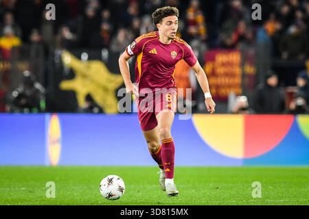 Rom, Italie. November 2025. Neil EL AYNAOUI von AS Roma während der UEFA Europa League, League-Phase, MD5, Fußballspiel zwischen AS Roma und FC Midtjylland am 27. November 2025 im Stadio Olimpico in Rom, Italien - Foto Massimo Insabato/Matthieu Mirville/DPPI Credit: DPPI Media/Alamy Live News Stockfoto
