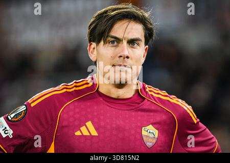 Rom, Italie. November 2025. Paulo DYBALA von AS Roma während der UEFA Europa League, League-Phase, MD5, Fußballspiel zwischen AS Roma und FC Midtjylland am 27. November 2025 im Stadio Olimpico in Rom, Italien - Foto Massimo Insabato/Matthieu Mirville/DPPI Credit: DPPI Media/Alamy Live News Stockfoto