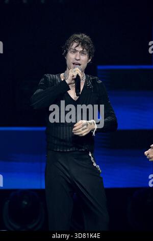 Milano, Trasmissione TV „X Factor“ 2025, sesta puntata - HalbfinalNella foto: Irama Stockfoto