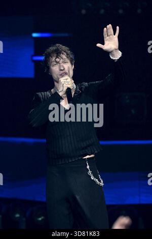 Milano, Trasmissione TV „X Factor“ 2025, sesta puntata - HalbfinalNella foto: Irama Stockfoto