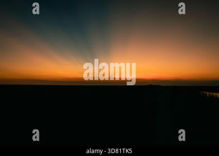 Atemberaubende Dämmerung über den Florida Everglades Stockfoto