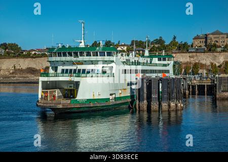 Die MV Kennewick Fähre liegt in Port Townsend, Olympic Peninsula, Washington State, USA Stockfoto
