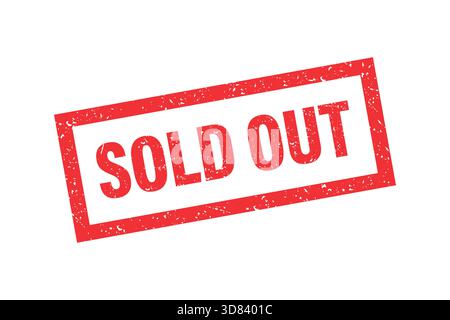 Ausverkaufte Grunge-Gummistempel-Label-Vektor-Design-Kunst Stock Vektor