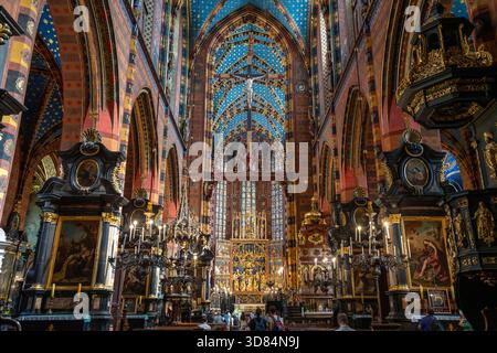 Polen, Krakau, historisches Zentrum, Kirche der Himmelfahrt der Heiligen Jungfrau Maria Stockfoto