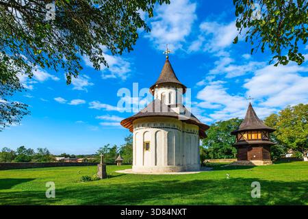 Rumänien, Region Bukowina, Patrauti, 1487 erbaute Kirche der Heilig-Kreuz-Erhöhung, UNESCO-Weltkulturerbe Stockfoto