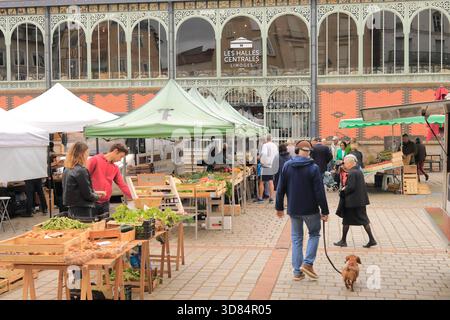 Frankreich, Haute Vienne, Limoges, Place de la Motte, zentrale Markthallen (1889) Stockfoto