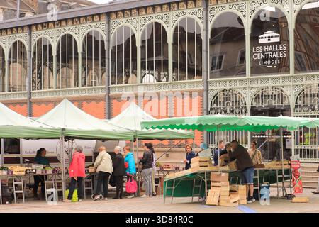 Frankreich, Haute Vienne, Limoges, Place de la Motte, zentrale Markthallen (1889) Stockfoto