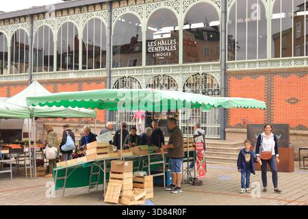 Frankreich, Haute Vienne, Limoges, Place de la Motte, zentrale Markthallen (1889) Stockfoto