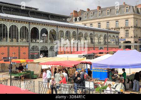Frankreich, Haute Vienne, Limoges, Place de la Motte, zentrale Markthallen (1889) Stockfoto