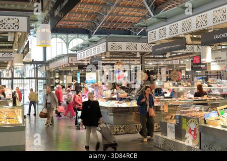 Frankreich, Haute Vienne, Limoges, Place de la Motte, zentrale Markthallen (1889) Stockfoto