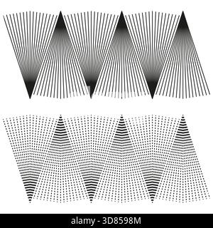 Abstraktes Zickzack-Muster. Dreieckselemente. Geometrische Vektorgrafik. Einfarbiger Kunsthintergrund. Stock Vektor