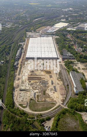 Opel Logistics, ehemals OPEL Werk 2 in Bochum-Langendeer, neues Lagergebäude, Bochum, Ruhrgebiet, Nordrhein-Westfalen, Deutschland, Europa, Dort Stockfoto