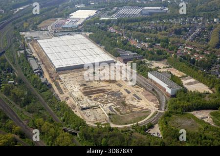 Opel Logistics, ehemals OPEL Werk 2 in Bochum-Langendeer, neues Lagergebäude, Bochum, Ruhrgebiet, Nordrhein-Westfalen, Deutschland, Europa, DE, Stockfoto