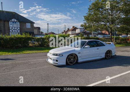 Clevedon Autos und Kaffee Stockfoto