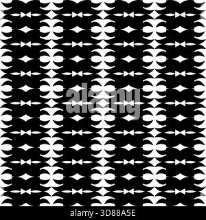 Nahtloses Abstraktes Schwarzes Geometrisches Op-Kunstmuster Stock Vektor