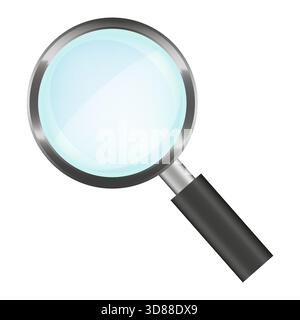 Lupensymbol. Symbol für Suchwerkzeug. Optisches Lupenelement. Vektor-Zoom-Illustration. Stock Vektor