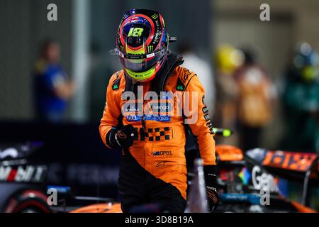 PIASTRI Oscar (aus), McLaren F1 Team MCL39, Porträt während der 13. Runde der FIA Formel-2-Meisterschaft 2025 vom 28. Bis 30. November 2025 auf dem Lusail International Circuit in Lusail, Katar Stockfoto