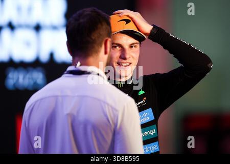 PIASTRI Oscar (aus), McLaren F1 Team MCL39, Porträt während der 13. Runde der FIA Formel-2-Meisterschaft 2025 vom 28. Bis 30. November 2025 auf dem Lusail International Circuit in Lusail, Katar Stockfoto