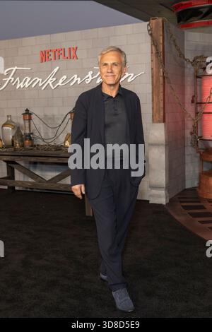 Christoph Waltz nimmt am 06. Oktober 2025 an Netflix's Premiere von „Frankenstein“ im Academy Museum of Motion Pictures in Los Angeles, KALIFORNIEN, Teil. Stockfoto