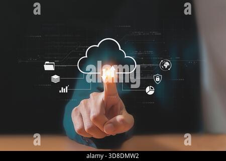 Cloud Computing und Data Transfer Konzept Stockfoto
