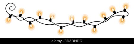Eine Vektor-Illustration einer Lichtergirlande Stock Vektor