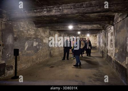 Polen, Auschwitz in der polnischen Stadt Oświęcim, Auschwitz I ein KZ-Gaskammern der Nazis Stockfoto