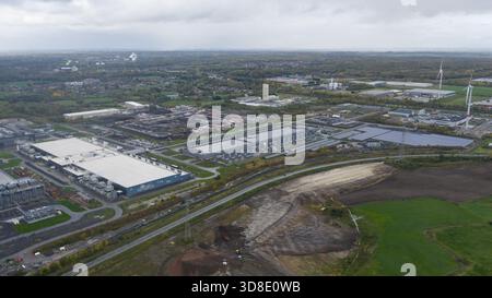 Saint-Ghislain-KI-Datencenter – Luftaufnahme Stockfoto