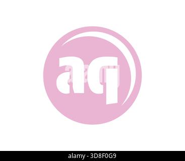 AQ-Sportemblem oder Teamlogo. Ball-Logo mit einer Kombination aus Anfangsbuchstaben A und Q für Bälle, Sportfirma, Training, Vereinsabzeichen. Vektor Stock Vektor