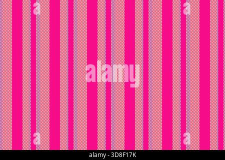 Markantes vertikales Streifenmuster in leuchtendem Pink und weiß. Auffällig, lustig und vielseitig für Hintergründe, Textilien oder Grafikprojekte. Modern, Auge Stock Vektor