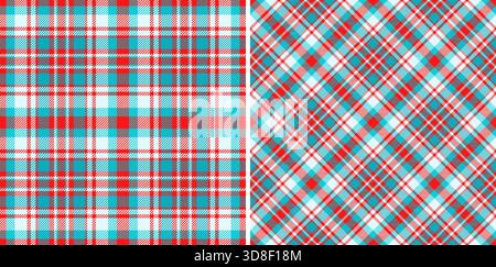 Muster Textil Check von Hintergrund Vektor Schottenartan mit einer Stoff Textur Plaid nahtlos. In Raumfarben für gemütliche, legere Markenbekleidung. Stock Vektor