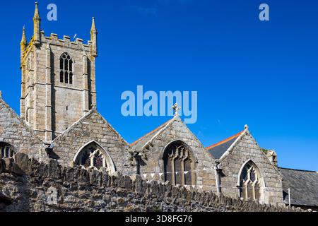 St Ia's Church, auch St Ives Parish Church, in der Küstenstadt St Ives, Cornwall, England, Großbritannien, Europa Stockfoto