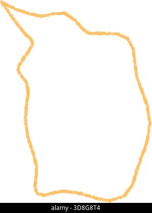 Handgezeichneter, Welliger Kreide-Sprechballon Stock Vektor