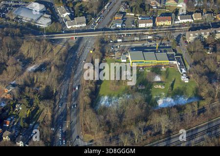 Friedrich-Wennmann-Bad, Mühlheim, Ruhrgebiet, Nordrhein-Westfalen, Deutschland, Muelheim an der Ruhr, DE, Europa, Vogelperspektive, Antenne Stockfoto