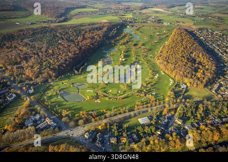 Golfclub am Kloster-Kamp e.V., Golfanlage am Kloster Kamp, GOBA Kamp-Lintfort GmbH, Greens, Bunker, Hecken, Kamp-Lintfort, Ruhrgebiet, Niederrhein Wes Stockfoto