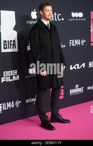 London, Großbritannien. November 30 2025. Im Bild: Will Poulter nimmt an den 28. British Independent Film Awards (BIFA) im Roundhouse Teil. Quelle: Justin Ng/Alamy Live News Stockfoto