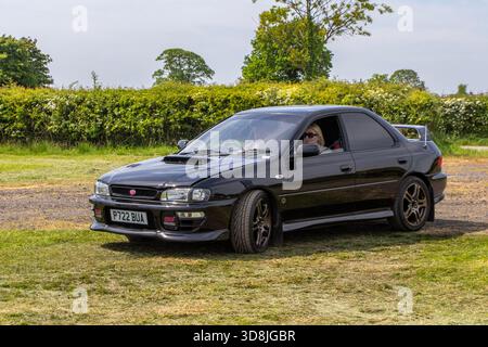 1997 90er Jahre Black Subaru Impreza WRX Sti Car Limousine Benzinmotor 2000 ccm Stockfoto
