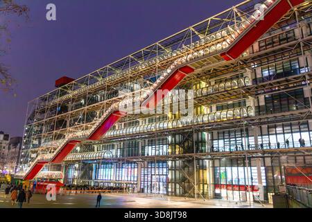 France, Ile-de-France, Paris. Pompidou Center, Beaubourg district Stockfoto