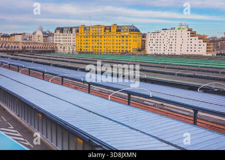Frankreich, Ile-de-France, Paris, 10. Arrondissement. Gare de l'Est von oben gesehen Stockfoto